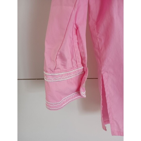 Vtg Bob Mackie Pink Embroidered Floral Western Blouse Shirt Size Medium - Picture 3 of 13